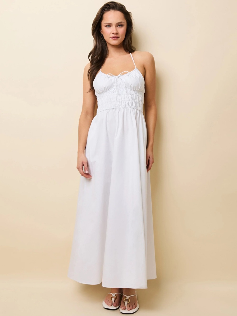 Lolita Halter Dress Poplin | Optic White